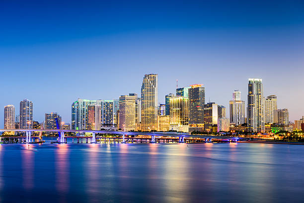 Miami, Florida, Usa Downtown Skyline.