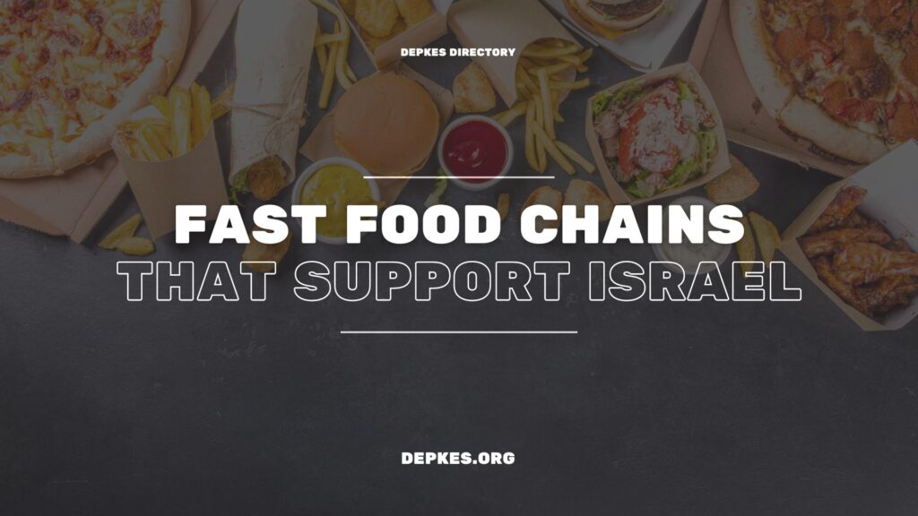 Cover Fast Food Chains That Support Israel