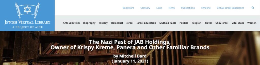The Nazi Past Of Jab Holdings