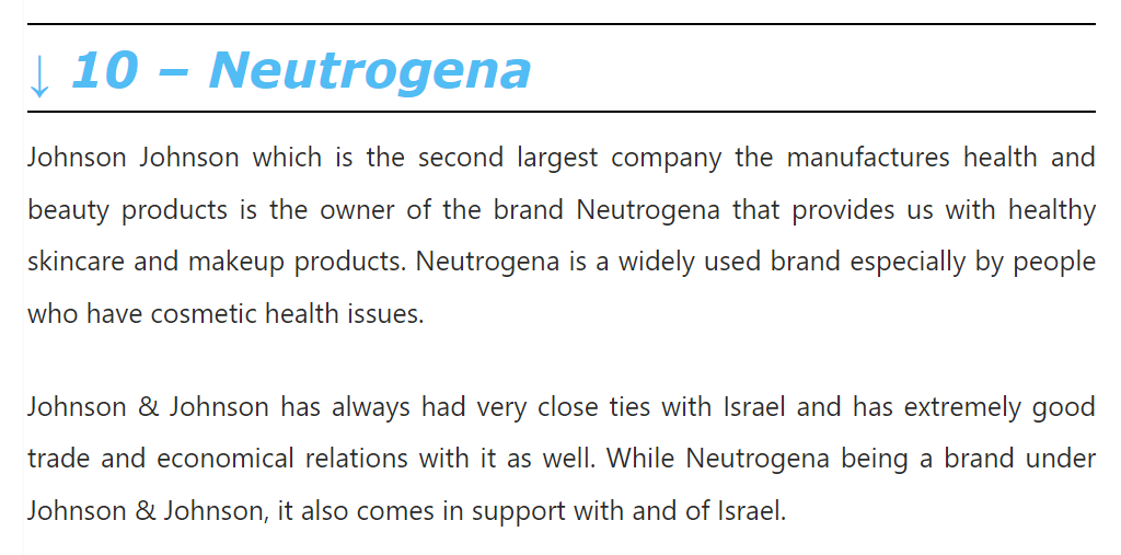 Boycott Neutrogena