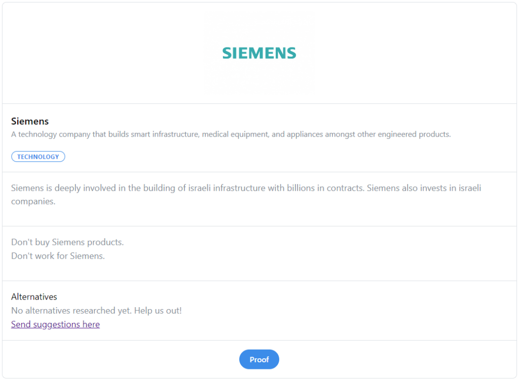 Boycott Siemens