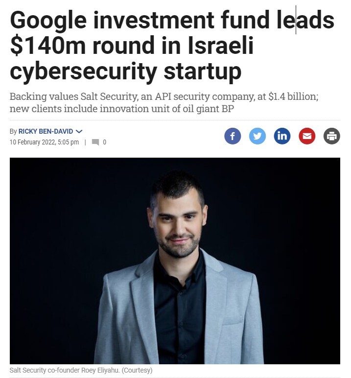 Google Investment Fund Leads $140m Round In Israeli Cybersecurity Startup